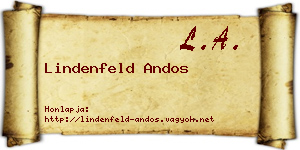 Lindenfeld Andos névjegykártya